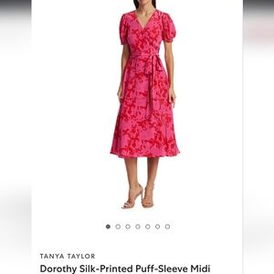 Tanya Taylor Pink Floral Dress Size 2